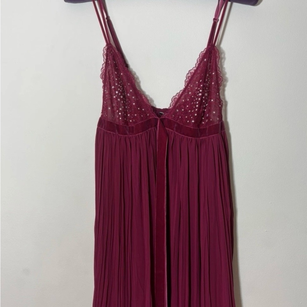 Victoria's Secret Burgundy Lace and Sequin Dress